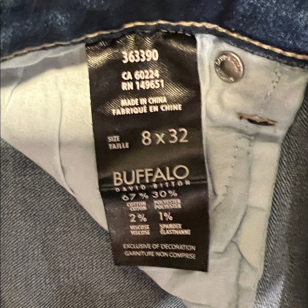 Buffalo David Bitton Denim Blue Straight Leg Jeans - NWT - Picture 12 of 14